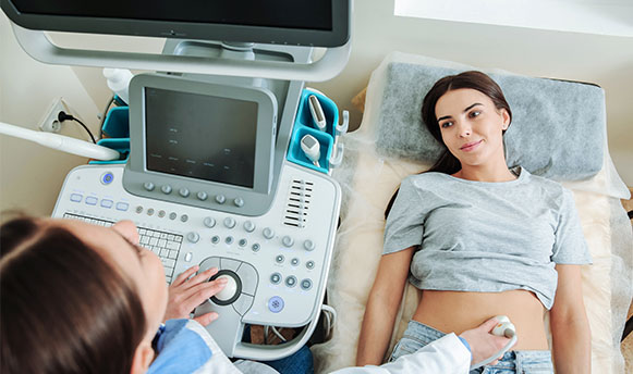 Woman having Ultrasound Scan